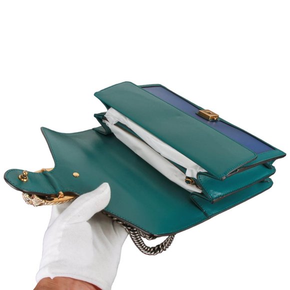 Authentic Gucci Limited Edition Green and Blue Dionysus Shoulder Bag - Picture 8 of 16